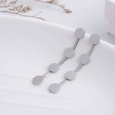 Stainless Steel Round Geometric Link Earring